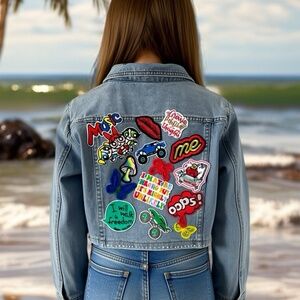 Patchwork denim jacket